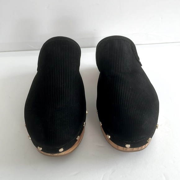 Dolce Vita Black Nubuck Slip On Block Heel Clogs Platform Shoes Size 6.5 NEW - Picture 7 of 10